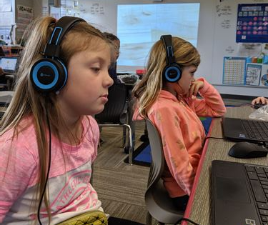 Student on Chromebook
